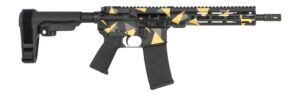Shark Coast Tactical Geodesic 5.56 AR pistol with patterned finish and SBA3 brace