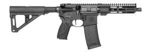Smith & Wesson M&P15 AXE 300 Blackout pistol with black M-LOK handguard and Magpul BTR brace