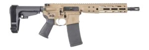 LWRC IC-DI 5.56 NATO AR pistol with FDE receiver, M-LOK handguard, and SBA3 brace