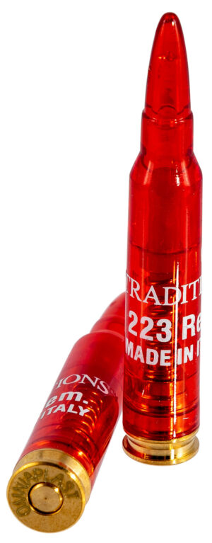 Traditions ASC223 red plastic snap caps with brass base for .223 rifles