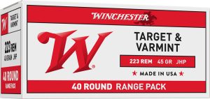 Winchester Ammo USA2232 USA 223Rem 45gr Jacketed Hollow Point 40 Per Box/10 Case