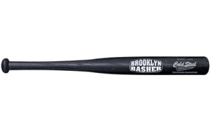 Cold Steel Brooklyn Basher 24-inch black polypropylene baseball bat with thick tapered barrel