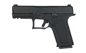 Lone Wolf Dusk 19 9mm pistol with black nitride slide and textured black frame