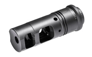 SureFire SOCOM MB 6mm 5/8x24 black stainless steel muzzle brake with multiple venting ports