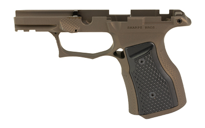 Sharps Gen 3 P365 X/XL grip module with bronze panels and black anodized aluminum
