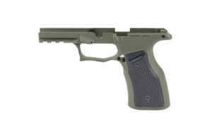 Sharps Bros Gen 3 P365 XMacro grip module in Olive Drab Green with black grip panels