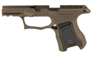Sharps Bros Gen 3 P365 grip module with bronze aluminum frame and black grip panels
