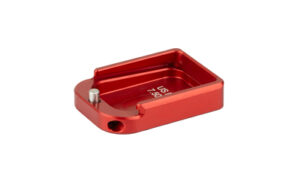 TTI 4mm red base pad extension for 2011 style pistol magazines with push-pin design