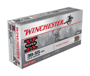 Box of Winchester Super X .38-55 Winchester 255 grain Power Point rifle ammunition