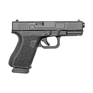 Combat Armory CA19 9mm pistol in black with serrated slide and textured polymer grip