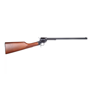 Heritage Rough Rider Rancher Carbine revolver rifle with walnut stock and black 16 inch barrel