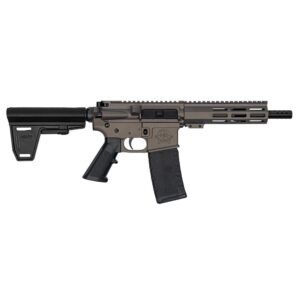 GLFA GL-15 .223 Wylde AR pistol with gray Tungsten Cerakote finish and brace