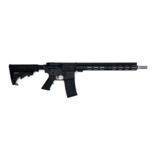 GLFA CA Compliant .223 Wylde AR rifle with 16 inch stainless barrel and black Cerakote finish