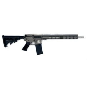 GLFA CA Compliant .223 Wylde AR-15 rifle with gray Tungsten Cerakote finish and stainless barrel