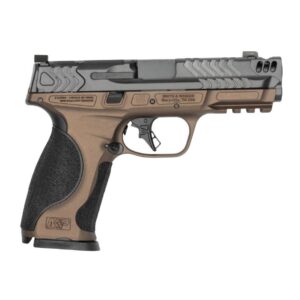 S&W Performance Center M&P9 M2.0 Metal Carry Comp 9mm pistol with Midnight Bronze frame and ported slide