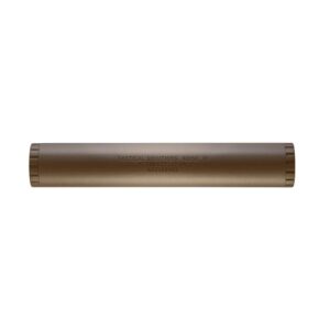 TacSol ASCENT22 rimfire suppressor in tan Quicksand finish with cylindrical one inch tube