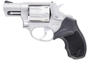 Taurus 942 Ultra-Lite stainless .22 WMR snub nose revolver with black rubber grips
