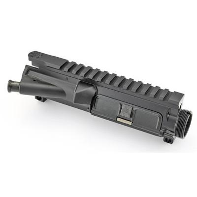Black forged aluminum Ruger AR-15 upper receiver with installed forward assist and ejection port cover