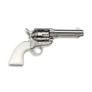 EMF Great Western II US Grant 45 Colt revolver with engraved nickel finish and ivory grips