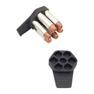 Zeta6 K-CLIP 6-shot speedloader 2-pack, flat black polyurethane hexagon loaders for .38/.357 K-frame revolvers