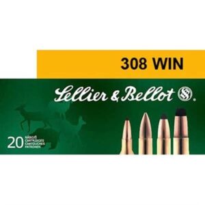 Box of 20 Sellier & Bellot 308 Winchester 168 grain HPBT match ammunition