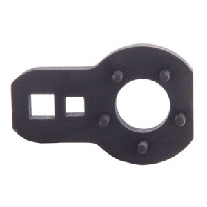 Precision Reflex AR-15 Barrel Nut Wrench in black steel with five tightening pins and drive cutouts