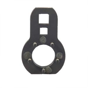 Precision Reflex black steel barrel nut wrench for ArmaLite AR-10 with multiple pins and drive cutouts