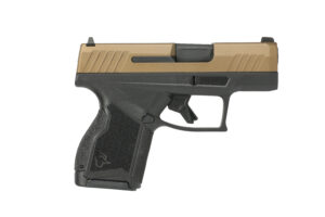 Taurus GX4 9mm micro-compact pistol with bronze slide and black frame