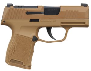 SIG SAUER P365 Coyote tan 9mm micro compact pistol with optic ready slide