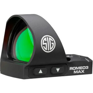SIG Sauer ROMEO3 PRO 8 MOA red dot sight in black with wide aspheric lens window
