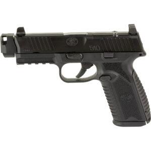 FN 510 MRD Comp 10mm black pistol with compensated barrel and optics-ready slide