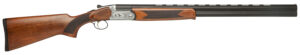 Dickinson Green Wing 12 gauge over/under shotgun with satin silver engraved receiver and walnut stock