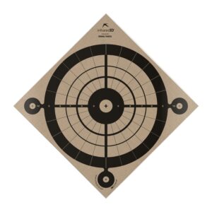 Infrared-ID Bullseye8 thermal bullseye target 3-pack with 8-inch concentric ring face for thermal scope zeroing