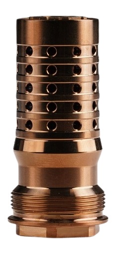 Q Cherry Bomb Rearend XL M18x1 muzzle brake with ports and wrench flats