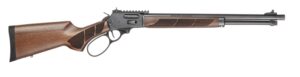 Smith & Wesson 1854 America 250 lever action rifle with engraved black receiver and walnut stock