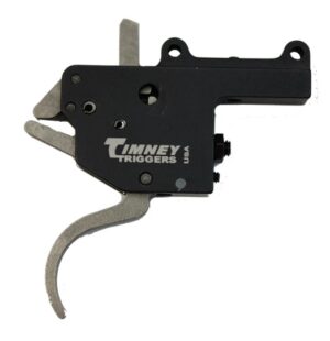 Timney 452L black adjustable replacement trigger for CZ 452 .22LR rimfire rifle with curved shoe