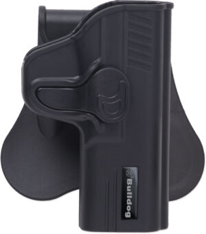 Bulldog RRG21 Rapid Release black polymer OWB paddle holster for right-hand Glock 21