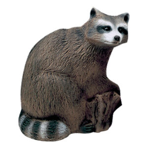 Delta McKenzie Backyard 3D Raccoon archery target in grey FlexFoam with IBO scoring rings