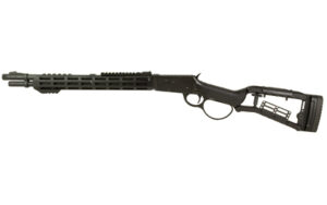 Derya RAN Ironwolf .44 Magnum lever action rifle in black with adjustable aluminum stock and M-LOK forend