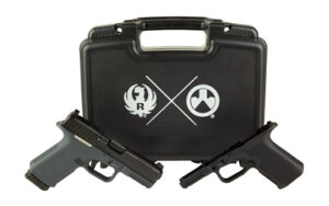 Ruger RXM 9mm pistol with gray Magpul EHG frame and black nitride slide