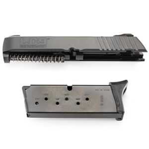 Ruger 90499 LC9 conversion kit with blued 9mm barrel, slide assembly, and magazine