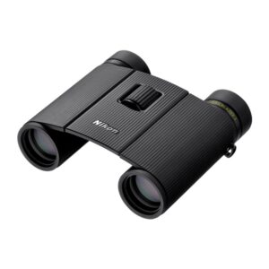 Nikon Trailblazer II 8x25 binoculars in black with folding dual-hinge roof prism design