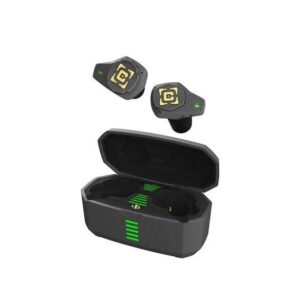 Black Caldwell E-Max Shadows Pro electronic Bluetooth ear plugs with rechargeable charging case