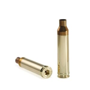 Peterson 7mm Rem Mag Long unprimed rifle brass in yellow 50 count ammo box