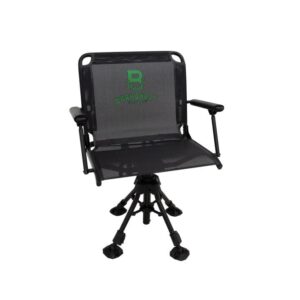 Black Barronett 360 Deluxe Wide Chair with mesh seat, padded armrests, and four adjustable legs