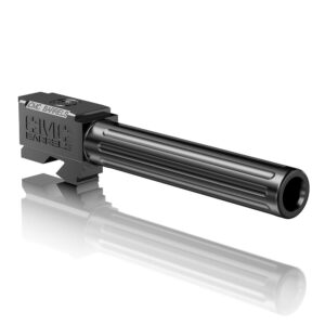 CMC Triggers Match Precision non-threaded Glock 17 barrel with straight flutes and Black DLC finish