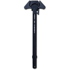 Black SOLGW Liberty 5.56 narrow latch ambidextrous AR-15 charging handle with textured dual latches