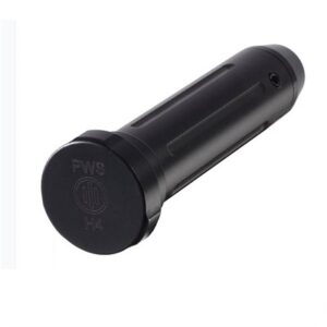 PWS Enhanced H4 steel body carbine buffer in black with fluted 4140 steel design