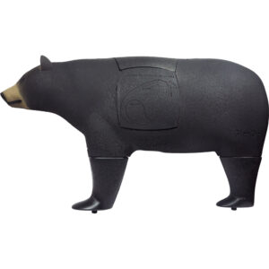 GlenDel Bear 3D archery target shaped like a black bear with replaceable 4-sided core and locking legs