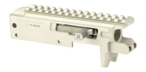 True Precision TP/22 receiver set with silver stainless bolt, charging handle, and integral Picatinny rail
